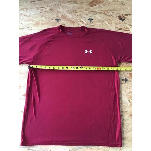 Under Armour Men’s Red Short-Sleeve T-Shirt - Size Small - Picture 2 of 4